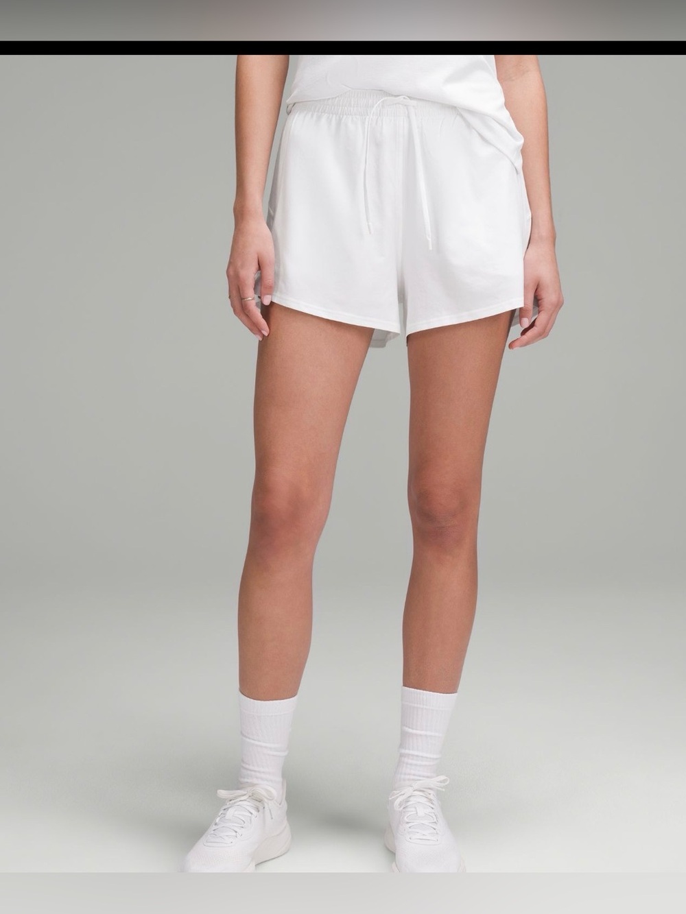 NWT Lululemon Court Rival High-Rise Short – White – Size 10